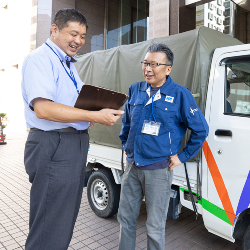 ほろ車を選んで仕事を開始。