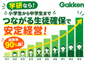 小学生から生徒を獲得。長く通ってもらえる教室づくりが安定経営につながります。