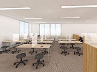 教室の「小スペース化」と「什器のレンタル化」により、初期投資と家賃の抑制を実現。