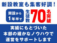 個太郎塾には、新設教室を成功(早期集客)に導くノウハウがあります。
