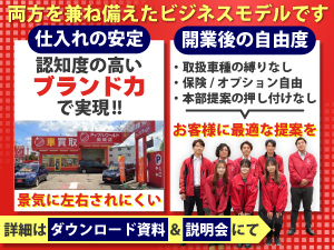 『仕入れの安定』と『開業後の自由度』その両方が揃ったフランチャイズモデルです！