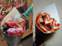 トッピング一番人気の手づくり生チョコや季節メニューなど、オリジナルクレープ多数！